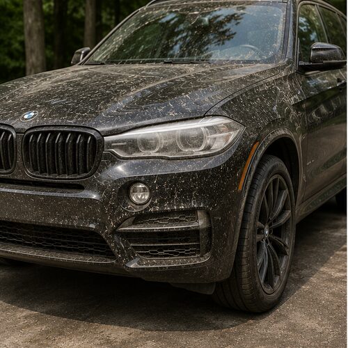 Dusty SUV before a Gospel Detailing mobile detail